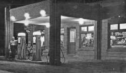 This is a grocery and gas station owned by my wife's grandfather, Blake Aubrey, which I believe was on California Street in Reno, Nevada. This photo would have been taken sometime between the mid-1930s and his death in 1946. View full size.
(ShorpyBlog, Member Gallery)