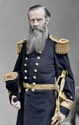 A colorized version of a picture of Admiral John Lorimer Worden.  The original is from the Brady-Handy Collection, Library of Congress Prints and Photographs Division Washington, D.C.
When Admiral Worden was a lieutenant he was the commanding officer of the U.S.S. Monitor during the fight against the C.S.S. Virginia at Hampton Roads. View full size
(Colorized Photos)