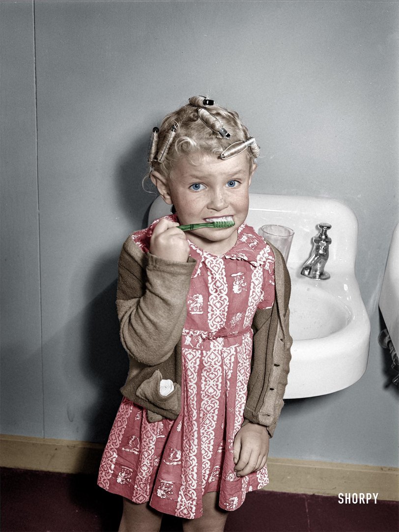 My colorized version of this Shorpy photo. She would have made a great poster girl for a Colgate.
