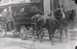 My great uncle Archie Ball with a Gordon Pagel bread wagon in the early 1900s. He was my  born in 1888 in Detroit and later moved to Caro, Michigan. He passed away in Saginaw in the 1970s. Gordon Pagel subsequently became Silvercup Bread. 