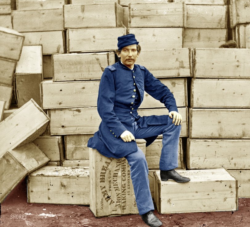 Simply a colorized version of a Shorpy photo, titled "Army Bread: 1863," from this website. It is my first attempt at colorization, and additionally I am a new member as well. Original photo | View full size.
