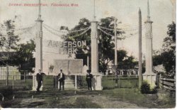 This postcard from the turn of the century shows Anderson Park. the original Pascagoula beach park. at the west end of Beach Boulevard.