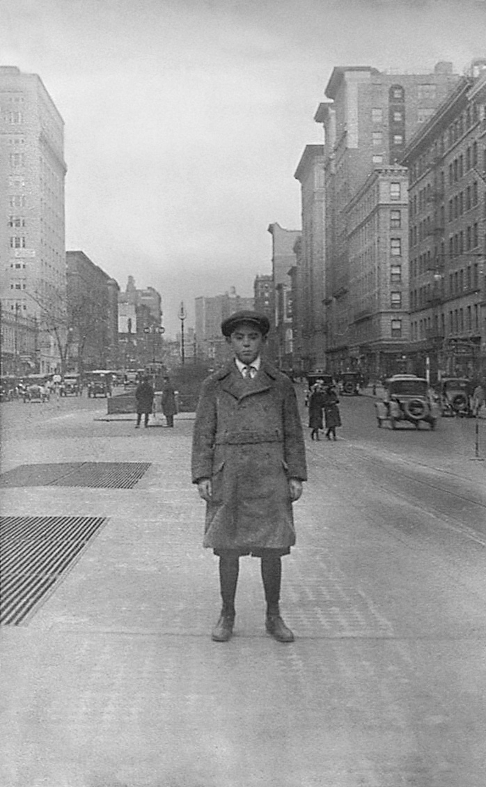 This is a photo of my Father at approximately age 12. He had recently arrived in New York City from Ireland and I do not know the street where this photo was taken. I believe the year is 1920 or 1921. View full size.