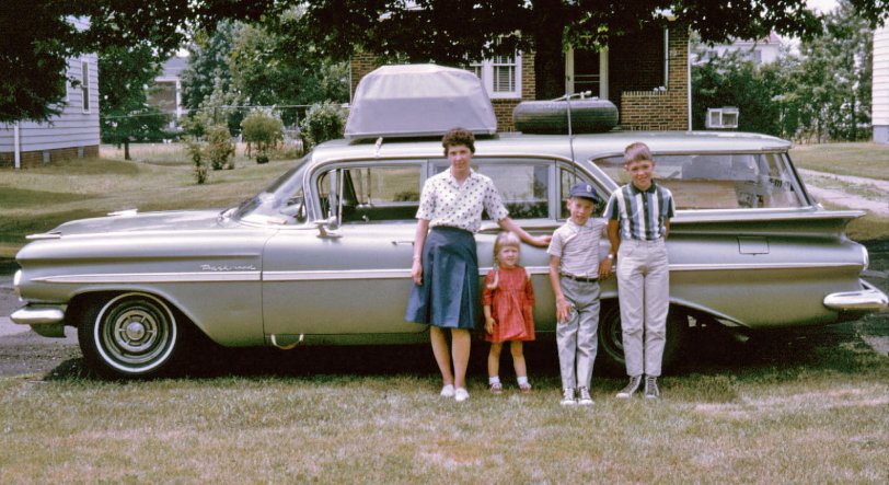 1969, heading from Akron, Ohio to Los Angeles for a wedding. The car broke down a mile into the trip and we had to tow it back with a '64 Dodge Dart.  We made it the next year, same car ... it was a great trip. View full size.