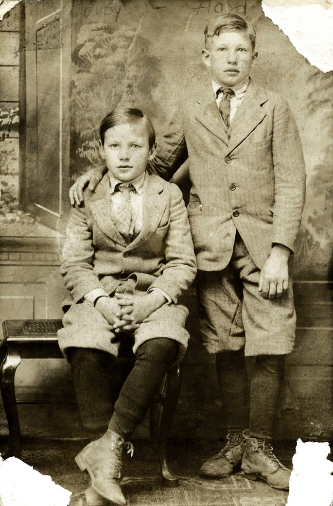 My mom's cousins when they were young. It was taken in Maine in the 20's. Back when knickers were the big rage. View full size.
