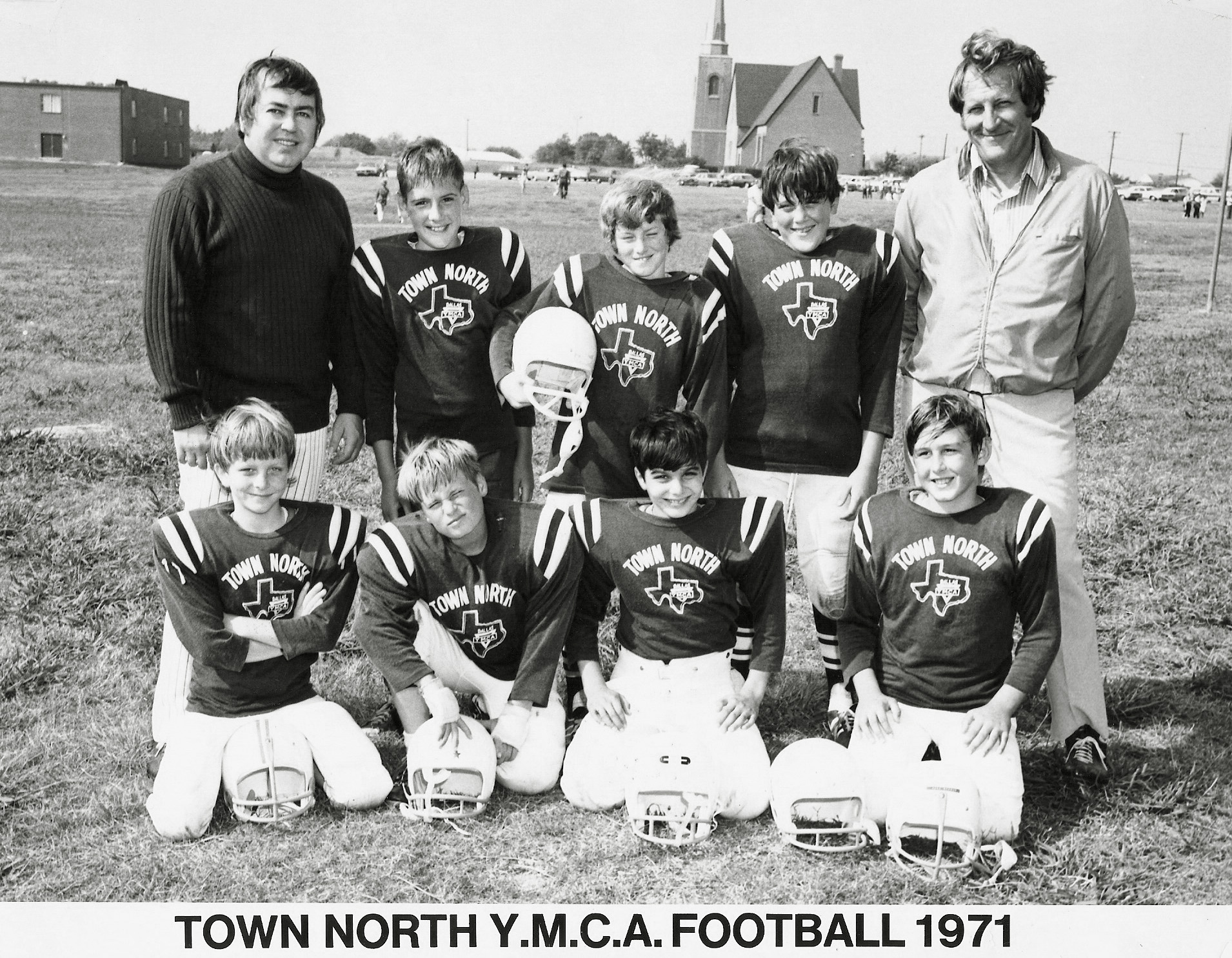 Dallas Town North YMCA, fall of '71. The Withers (Elementary) Longhorns. I'm front row far left. View full size.