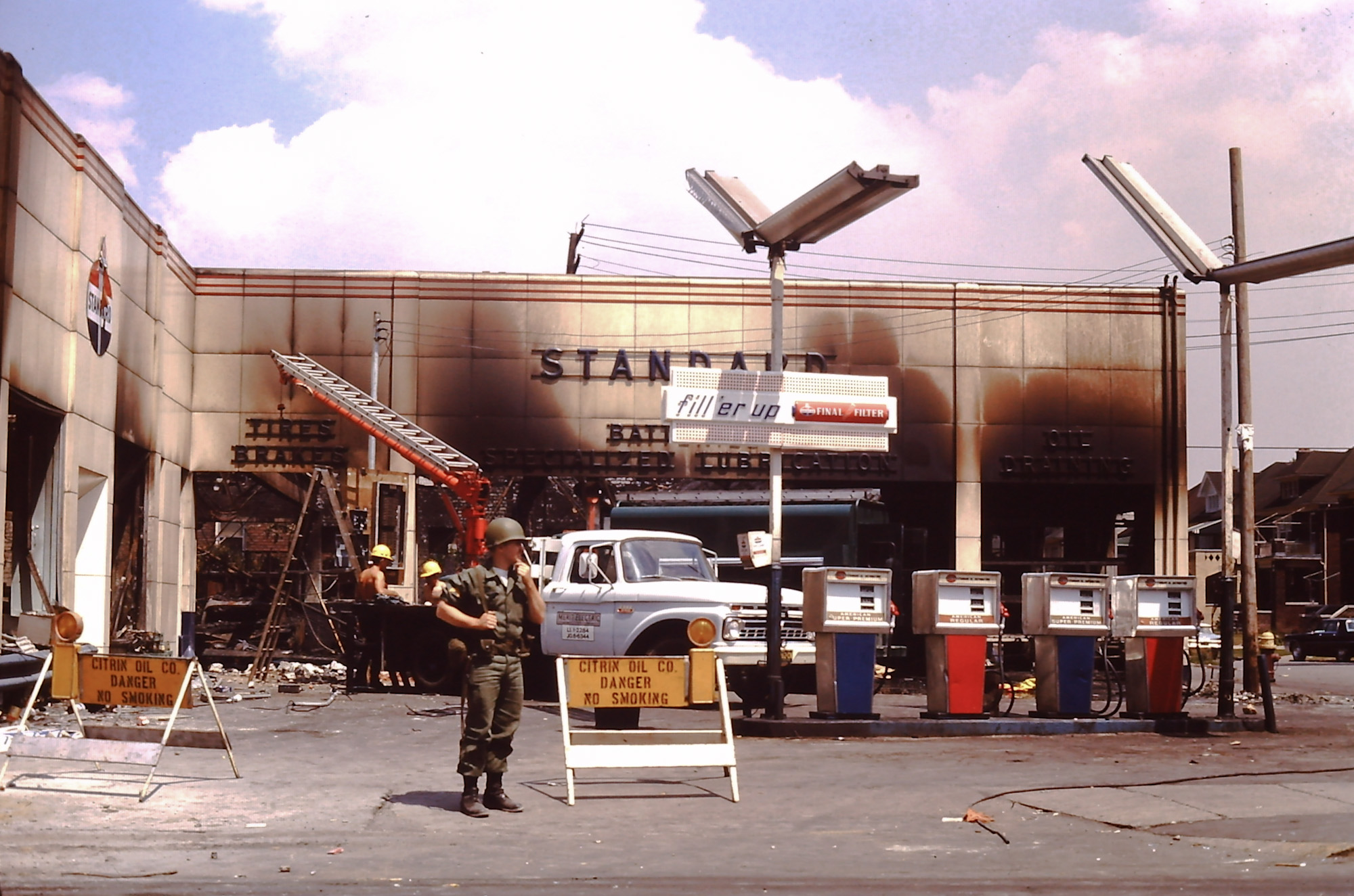 Another from my Grandfather's batch of slides of the Detroit Riots in 1967. View full size.