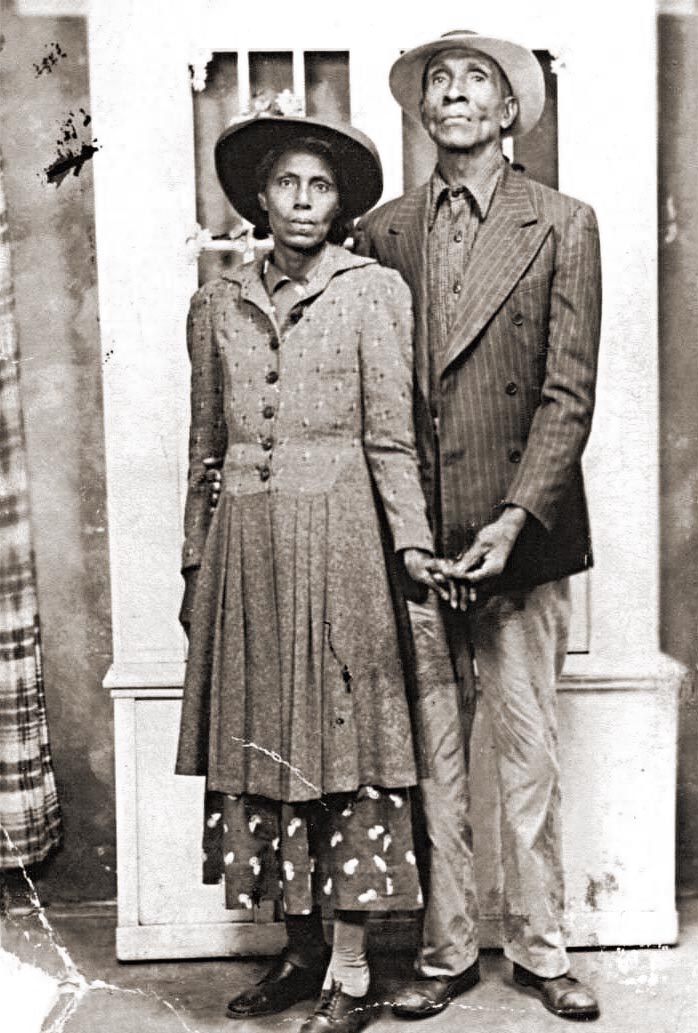 These are my maternal grandmother's maternal grandparents, Edd Hughes (1872-1952) and Kattie Isley (1883-1985). Circa 1940. They lived in Rockwall and Harrison counties in Texas from 1900 to the 1940s. Edd was a farmer and Kattie was a housewife. They had 10 children, 9 of whom lived to adulthood. They were members of the Mt Zion Baptist Church and lived near Waskom, Texas on the Louisiana border. Edd died in Longwood, Louisiana and Kattie died in Fort Worth, Texas.
