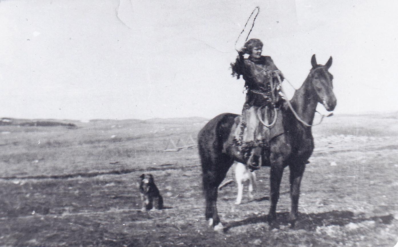 My great-aunt who left Detroit and settled on a ranch in Moose Jaw, Saskatchewan. This picture is from the early 1900s.