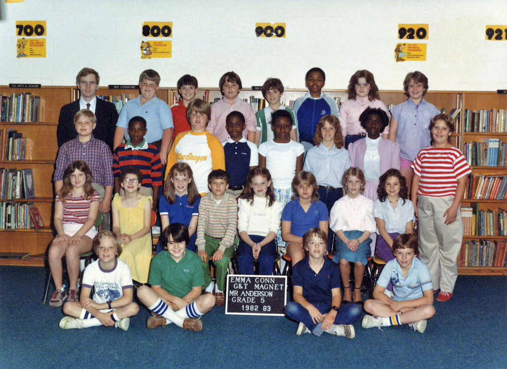 My fifth grade class, Raleigh North Carolina, 1982. View full size.