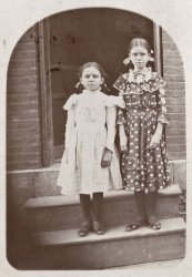 Emma (left) and Clara Schaefer. Location and date unknown.