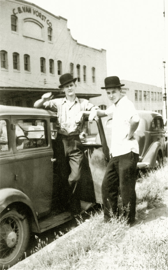 My dad took this photo of two of his friends. Probably in the late 1930's. 