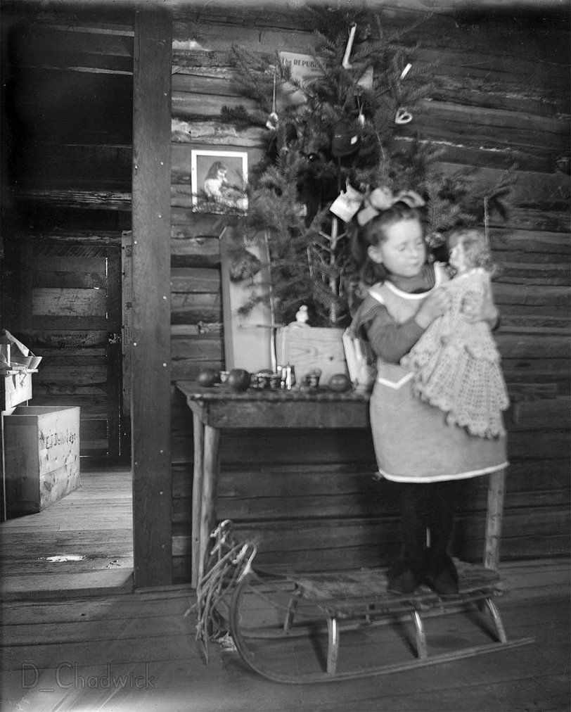My computer crashed after I bought this and all I remember about it is that it was taken in a small western mining town around the turn of the century. Scanned from the original 4x5 inch glass negative. View full size.
