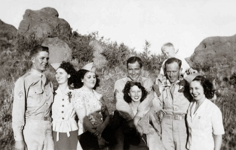 My grandparents (on the right) visiting Garden of Gods in Colorado on June 1944 before leaving for Germany. View full size.
