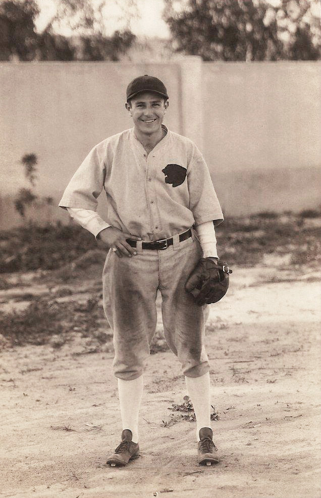 My grandfather, Robert R. Holmes. Occidental College baseball team photo, 1929.
