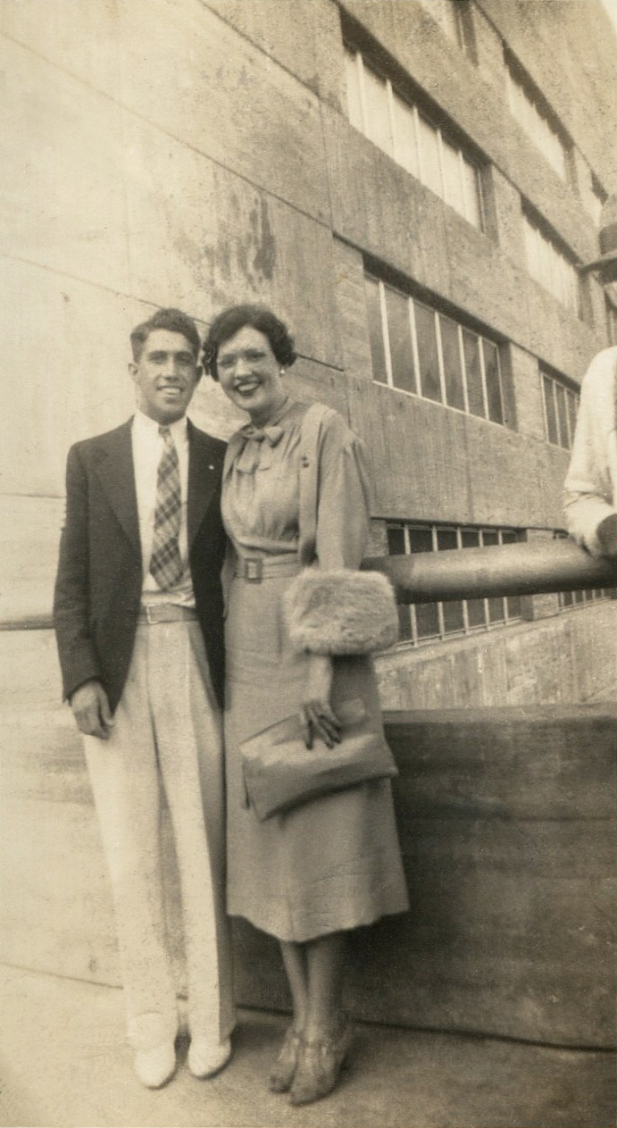 My Uncle Harlan and his sister-in-law in downtown Knoxville, Tennessee, 1930s. A well dressed pair. View full size.