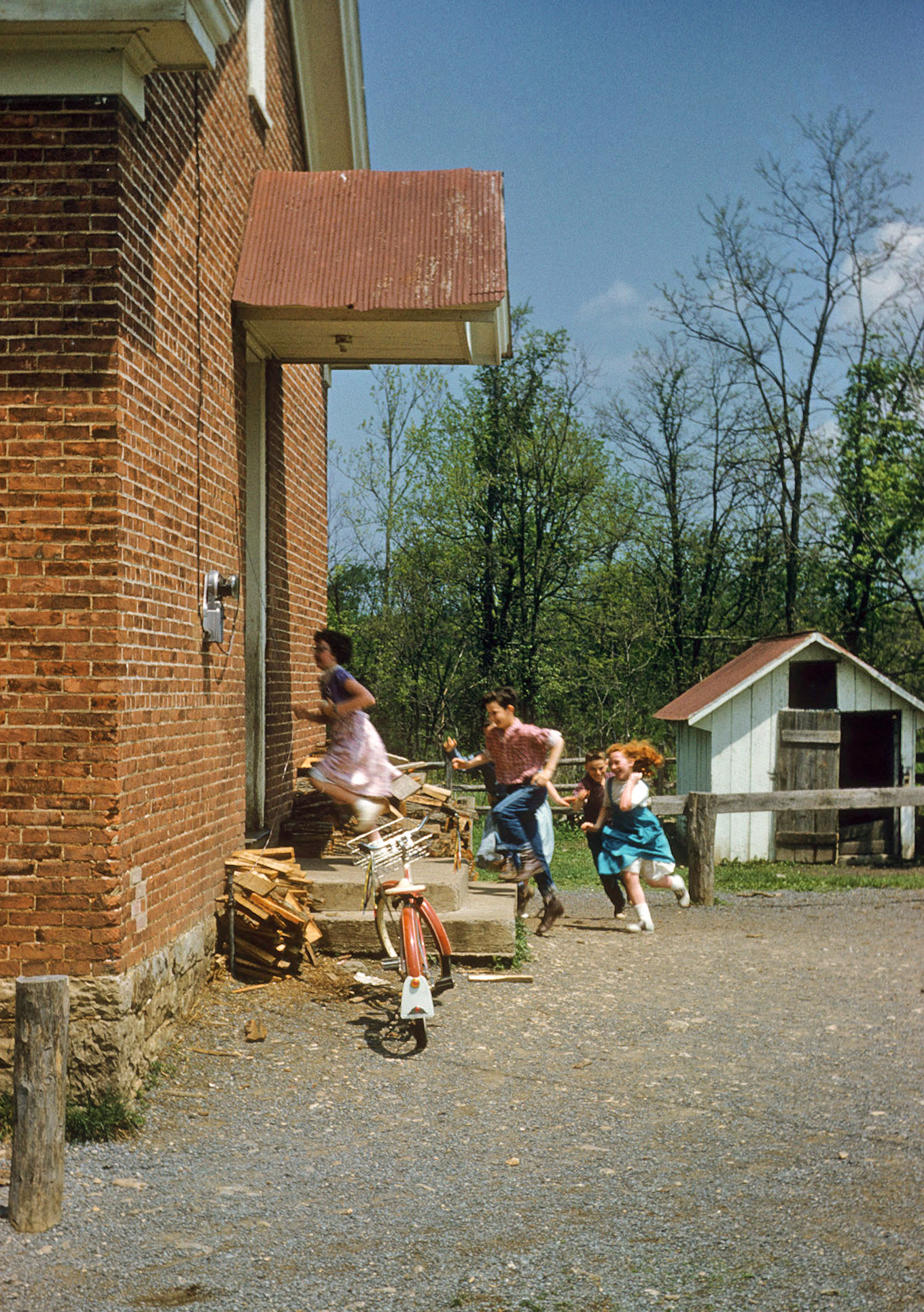 My grandfather documented the last day in session for my mother's one-room school in Honey Grove, Pennsylvania, in 1958. View full size.