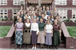 High School Class (Colorized): 1935