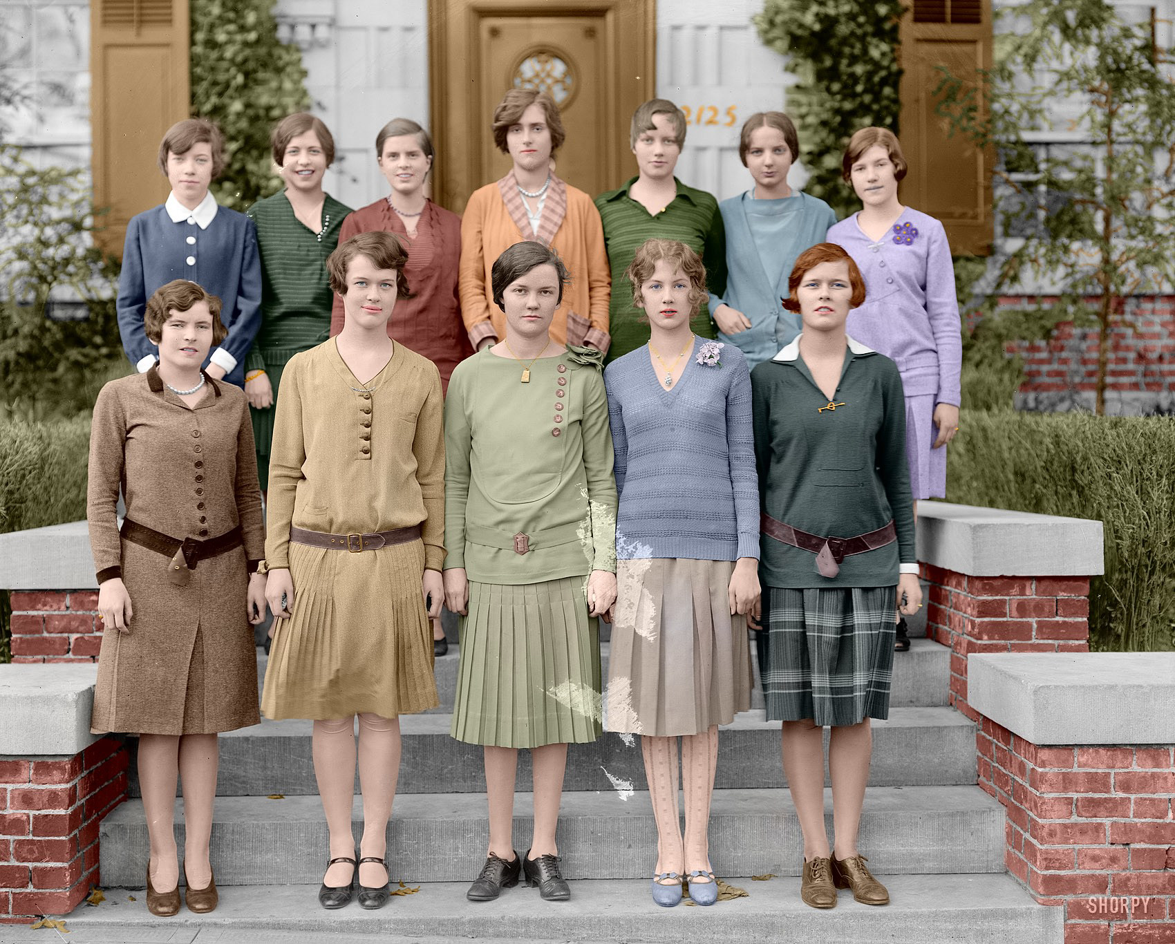 Colorized from Shorpy's files. Holton-Arms School. Harris & Ewing glass negative. View full size.