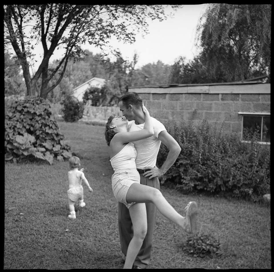 The Kiss. Sometime in the 1950s, likely in Decatur, Illinois. View full size.