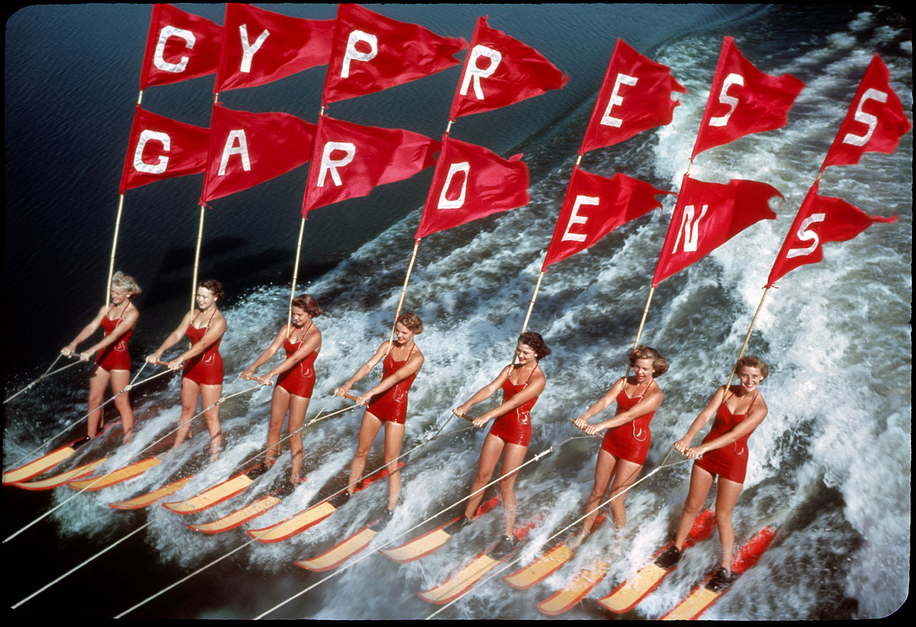 "Cypress Gardens, Fla. Visited April 5, 1957." From a new set of found 35mm Kodachromes. This one probably purchased in the gift shop. View full size.