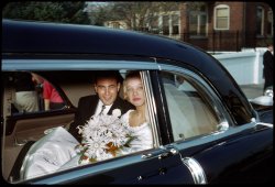 "Homcy Wedding. Oct. 21, 1956." Found 35mm Kodachrome. View full size.