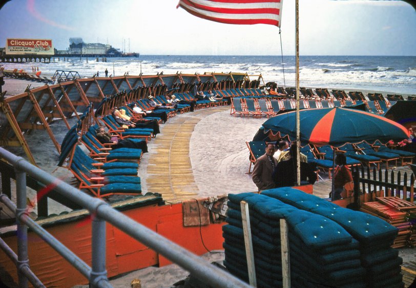 Sometime in the 1950s my grandparents took a trip from Ohio to Atlantic City. This is one of the Kodachrome slides from their hotel. View full size.

