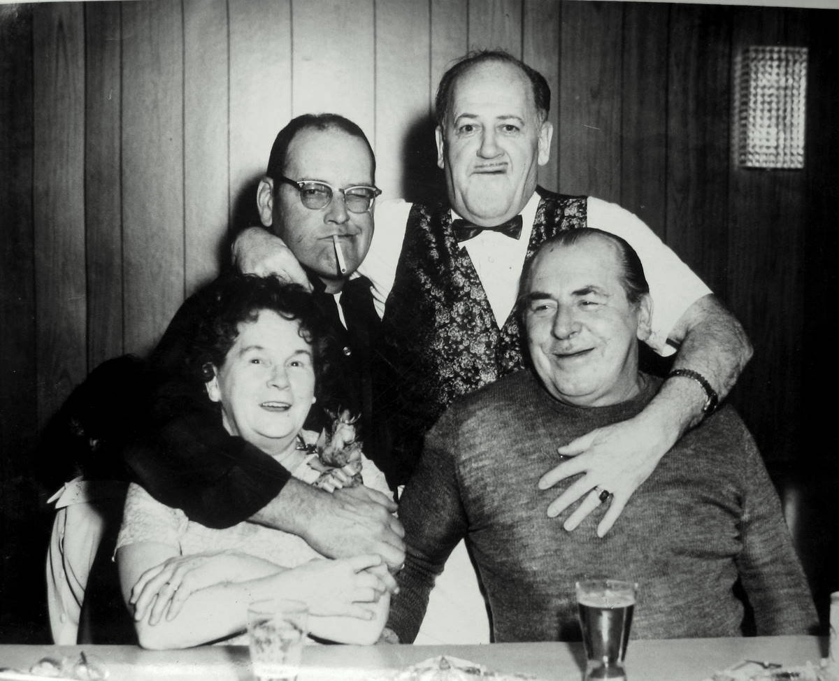 Uncle Wally and his basement drinking buddies, circa 1959. View full size.