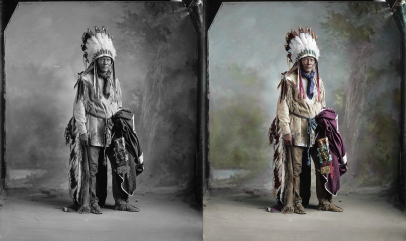 Indian: Porcupine. From Harris &amp; Ewing Glass Negative, Library of Congress, Published between 1905 and 1945. View full size.

