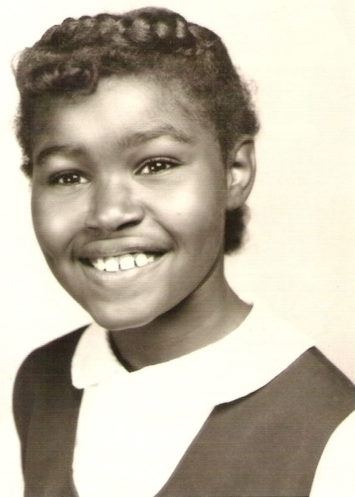 Photo of Joyce Foster, Our Lady of Lourdes Elementary Catholic School, 143rd St between Amsterdam Ave &amp; Convent Ave, New York City, late 50s.
