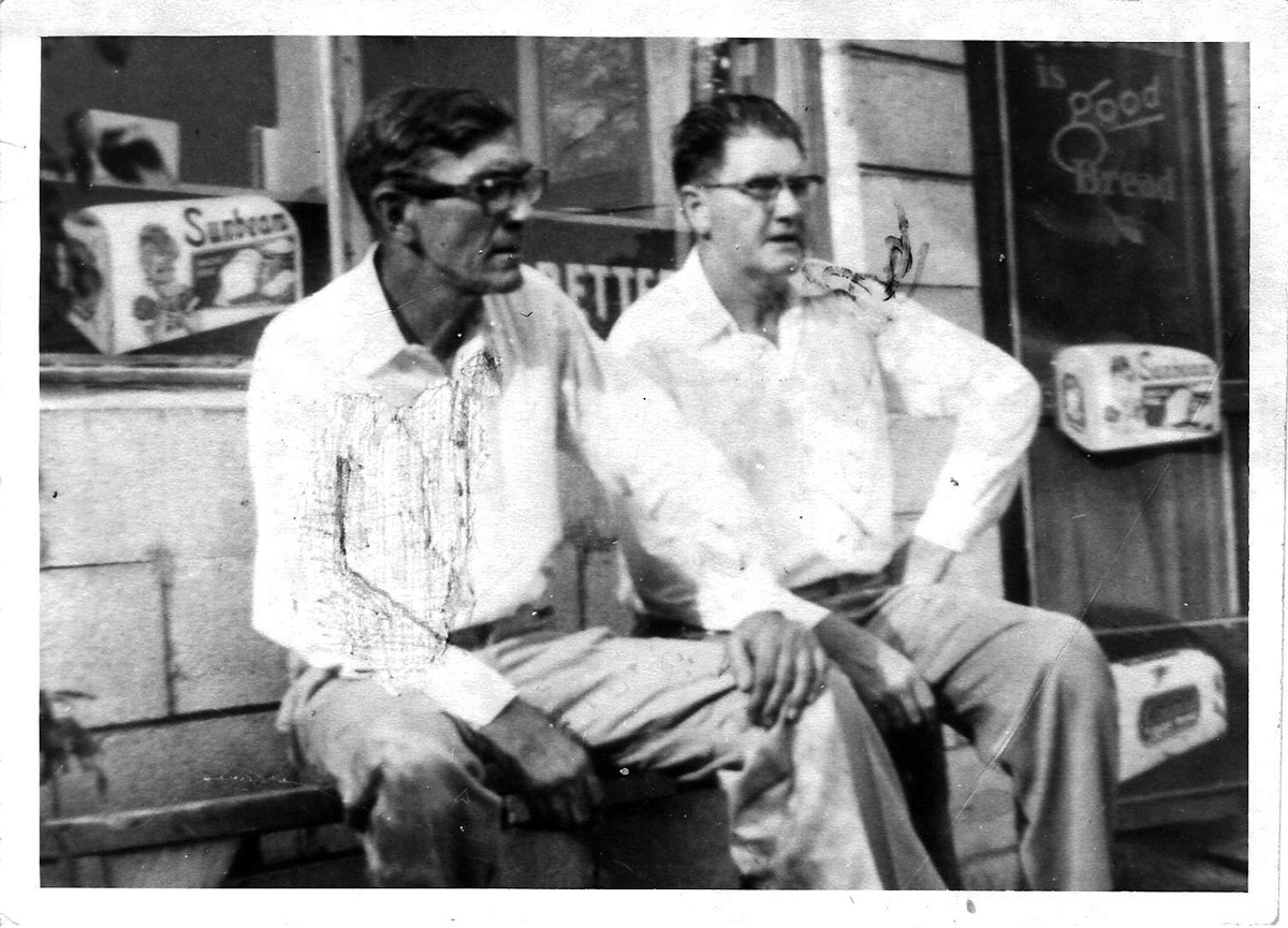 Lynwood (left) and Alva Paul LeMay (right), possibly in front of the LeMay Market in late 40's or early 50's. I'm going from memory, but have no one alive to tell me for sure. View full size