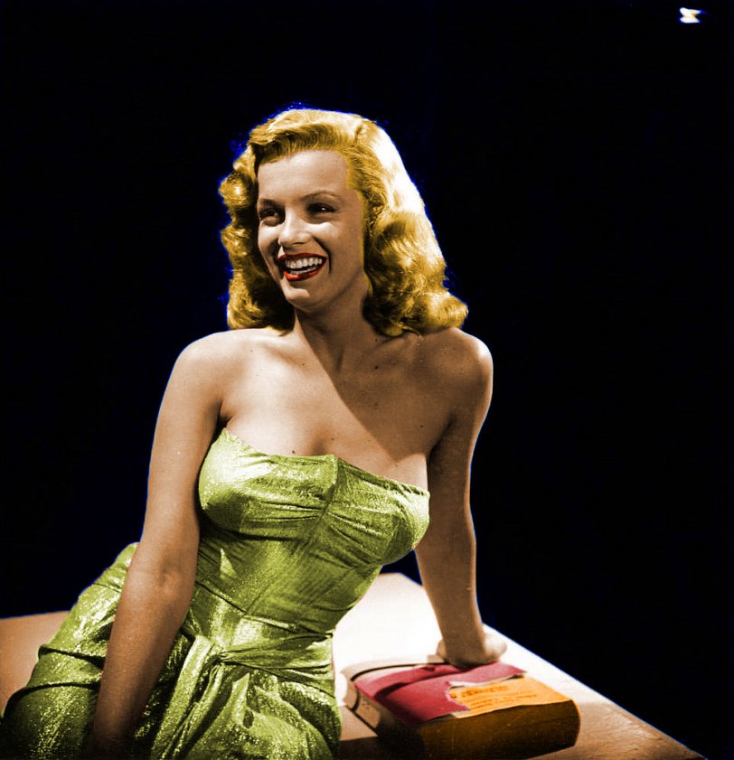 Colorized version of  Marilyn: 1947. View full size.
