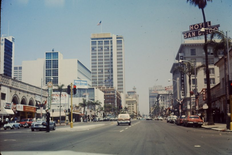 My Dad and Grandfather took a trip to Southern California around June 1967 timeframe, here is one of the slides from that trip. View full size.
