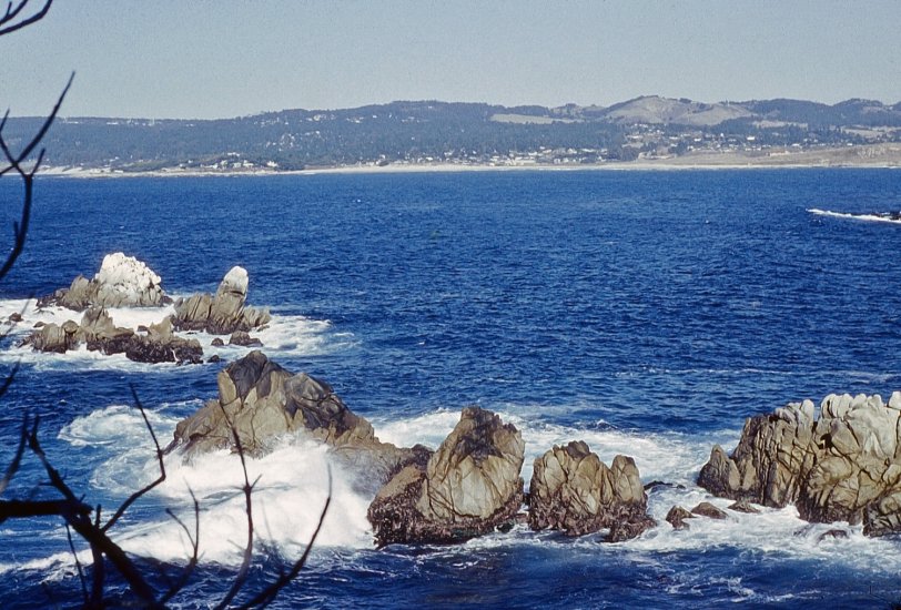 I don't know too much about this series of slides from my father's estate, except that they were shot in 1955 along the California coast. I don't know for sure, but judging from the colors I would guess this is Kodachrome film. View full size.
