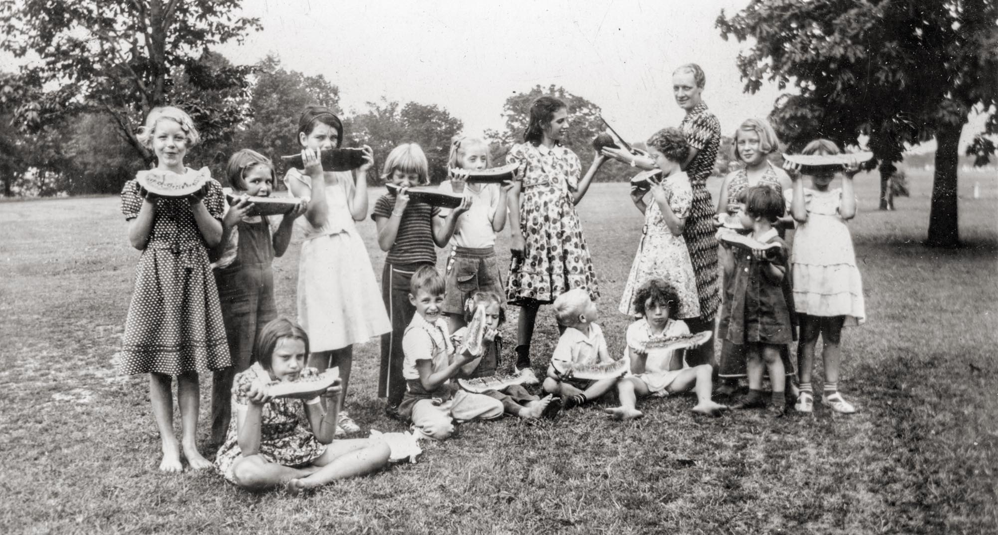 A Neighborhood House picnic in Peoria, Illinois. Circa 1930s.

The Neighborhood House Association, 1020 S. Matthew, Peoria IL, established in 1896, is dedicated to providing a Safe Haven with comprehensive services that meet the social, emotional and material needs of individuals and families from infancy to the elderly.