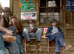 Colorized version of Arthur Rothstein's 1935 photo in Nethers Va. View full size.