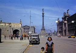Not sure where; slides date from 1949-1955. View full size.
ColumbusA quick search suggests the Columbus Monument, Barcelona
thanks!Good sleuthing, Napsmear!  I'll be posting more here!
(ShorpyBlog, Member Gallery)