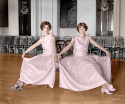 Colorized from Shorpy's files.  October 15, 1923. Washington, D.C. "Dorothy Mondell, Elizabeth Taylor Jones." National Photo Company Collection glass negative. View full size.
(Colorized Photos)