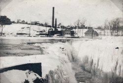 Paterson, NJ, Passaic Falls, circa 1905. In 1907 my grandfather Hijme Stoffels emigrated from the Netherlands to the USA, where he lived in New York. Since his first wife couldn't accommodate there, she returned to the Netherlands in 1907, followed by my grandfather in 1908.
My grandfather had many relatives living in Paterson, NJ, which made him visit there often. When he returned to the Netherlands, he brought this picture along. I don't believe he was the photographer himself, since I never heard of him making any photograph, but maybe one of his family members made the picture. View full size.
(ShorpyBlog, Member Gallery)