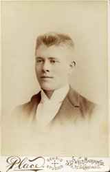 My grandfather, Robert McM. Johnson, taken about 1887. He was born in San Francisco in 1866.
(ShorpyBlog, Member Gallery)