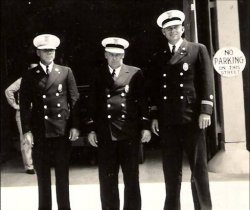 My great-grandfather George Rudes (center), fire chief at Fort Sam Houston in San Antonio, Texas, during the late 20's and early 1930s (I believe).