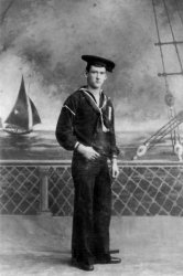 My great great grandfather Rudolph Johnson.  Taken in the U.S. Navy in San Diego in 1910.  View our short documentary about him and his legacy called "Boots and Socks" .