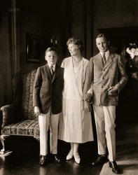 New York, 1922. "New and especially posed photo of Mrs. Charles H. Sabin, wife of the president of the Guaranty Trust Company of New York, and her two sons, P. Morton Smith and James H. Smith." Mrs. Sabin, the former Pauline Joy Morton, was along with her husband a leader in the movement to repeal Prohibition. Underwood & Underwood photo. View full size.