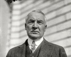 &nbsp; &nbsp; &nbsp; &nbsp; Considered a long shot to win the nomination, Warren Harding was elected in a landslide. After 29 months in the White House, he died of a heart attack.
Washington, D.C., circa 1919. "Senator Warren G. Harding, Republican of Ohio." National Photo Company Collection glass negative. View full size.
