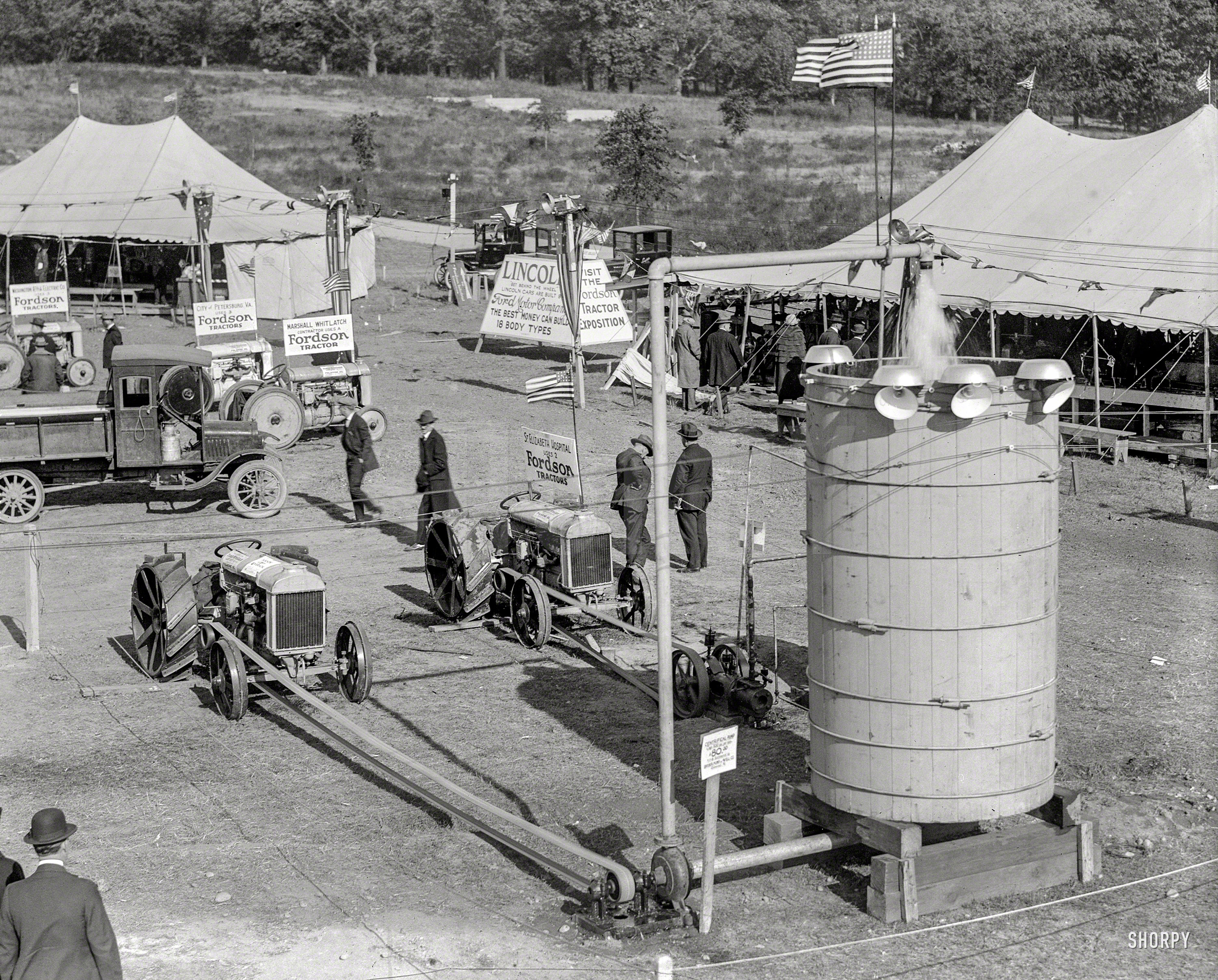 October 1922. Washington, D.C. "Fordson tractor exposition at Camp Meigs." National Photo Company Collection glass negative. View full size.
