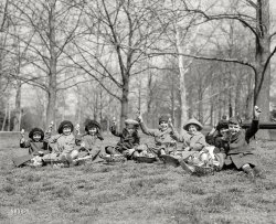 April 2, 1923. "Easter egg rolling at White House." Happy Easter from Shorpy! National Photo Company Collection glass negative. View full size.