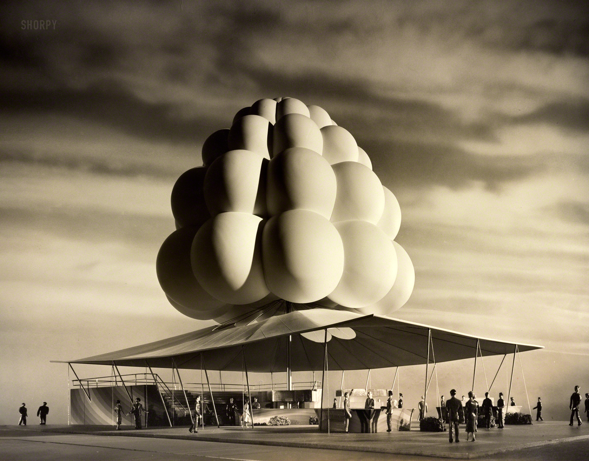 "Refreshment stand model, 1964-65 New York World's Fair, for the Brass Rail Food Service Organization. Victor Alfred Lundy, architect." View full size.