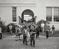 Columbus, Georgia, circa 1959. "School Safety Patrol." 4x5 inch acetate negative from the Shorpy News Photo Archive. View full size.