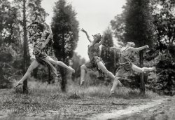 June 30, 1925. Washington, D.C. "National American Ballet." A triad of tessellating terpsichores. National Photo Company glass negative. View full size.
