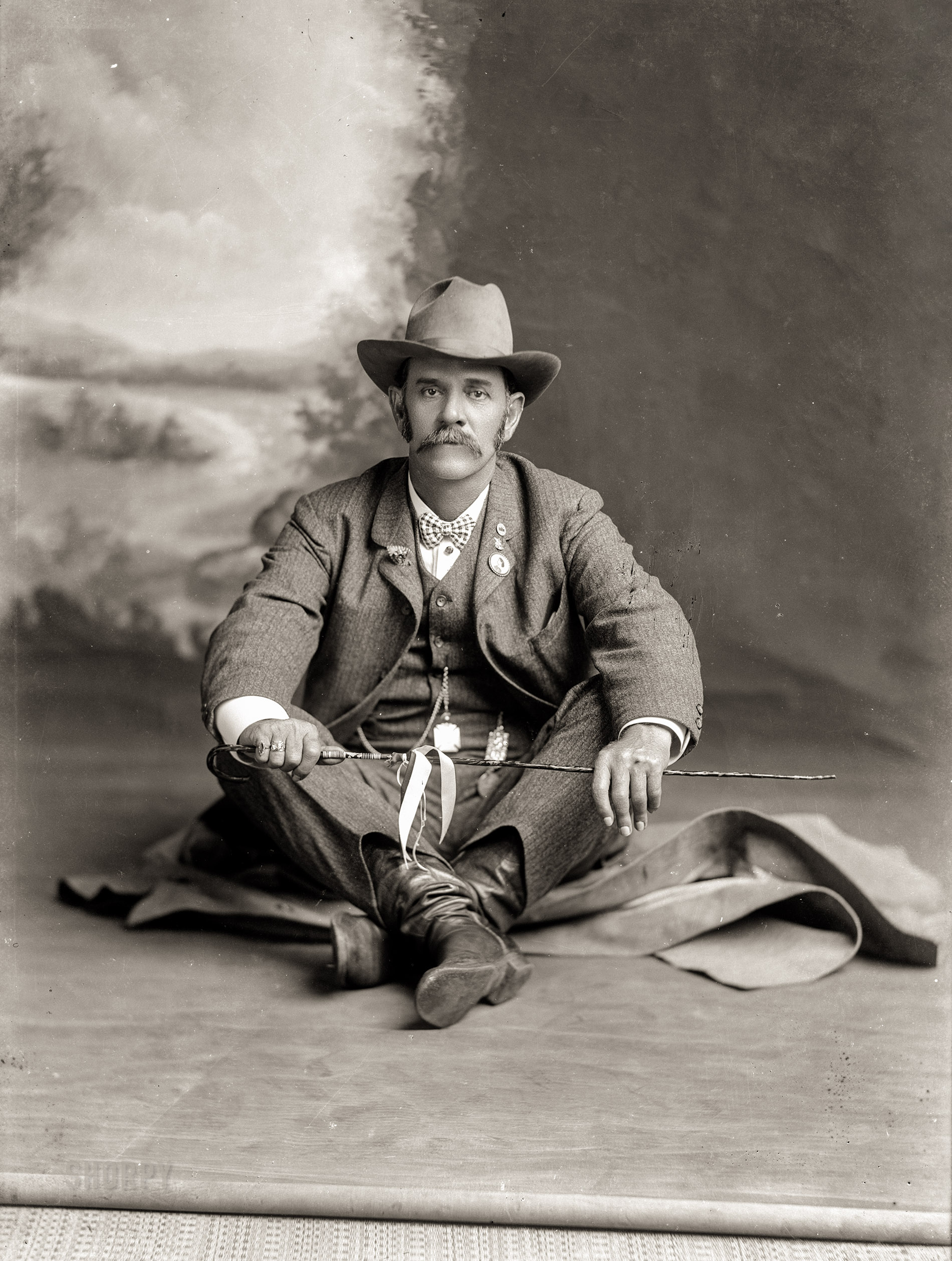 Circa 1902. "Sam Peths [?]." 5x7 inch glass negative from the C.M. Bell portrait studio in Washington, D.C. View full size.